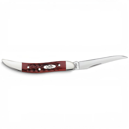 Razor Sharp AZ Case Pocket Worn Old Red Bone Small Texas Toothpick knife with a mirror-polished stainless steel blade
