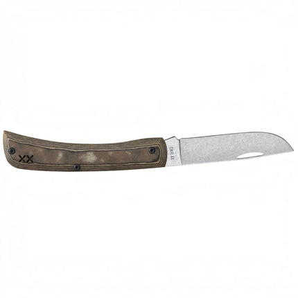 Razor Sharp AZ Case Crossroads XR Sod Buster Jr pocket knife with stonewashed S35VN blade and Luna Richlite handle