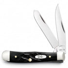 Razor Sharp AZ Case Rough Black Jigged Synthetic Tiny Trapper pocket knife with two mirror-polished steel blades