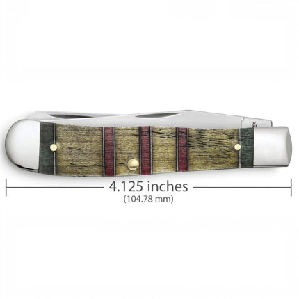 Razor Sharp AZ Case Vietnam War gift set trapper knife with smooth natural bone handle and polished steel blades
