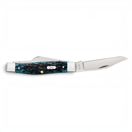 Razor Sharp AZ Case XX Stockman knife with Mediterranean blue peach seed jigged bone handle and stainless steel blade