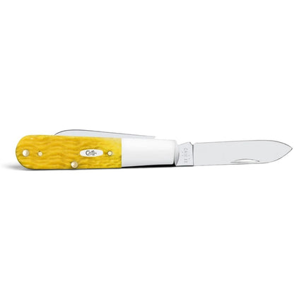 Razor Sharp AZ Case Platts Jig Yellow Bone Barlow pocket knife with two polished stainless steel blades