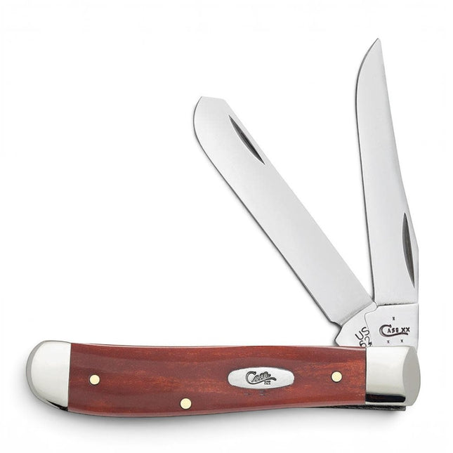 Razor Sharp AZ Case Smooth Chestnut Bone Mini Trapper pocket knife with two mirror-polished stainless steel blades