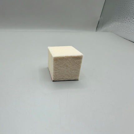 Razor Sharp AZ Rock Hard Deburring Felt Block for knife sharpening, 1x1 inch square, beige felt