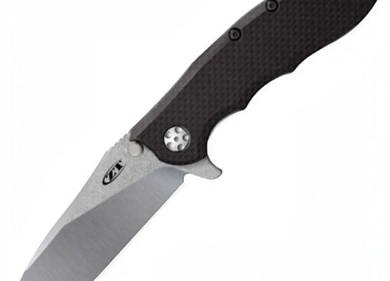 Razor Sharp AZ folding knife with a carbon fiber handle and a satin finished blade.