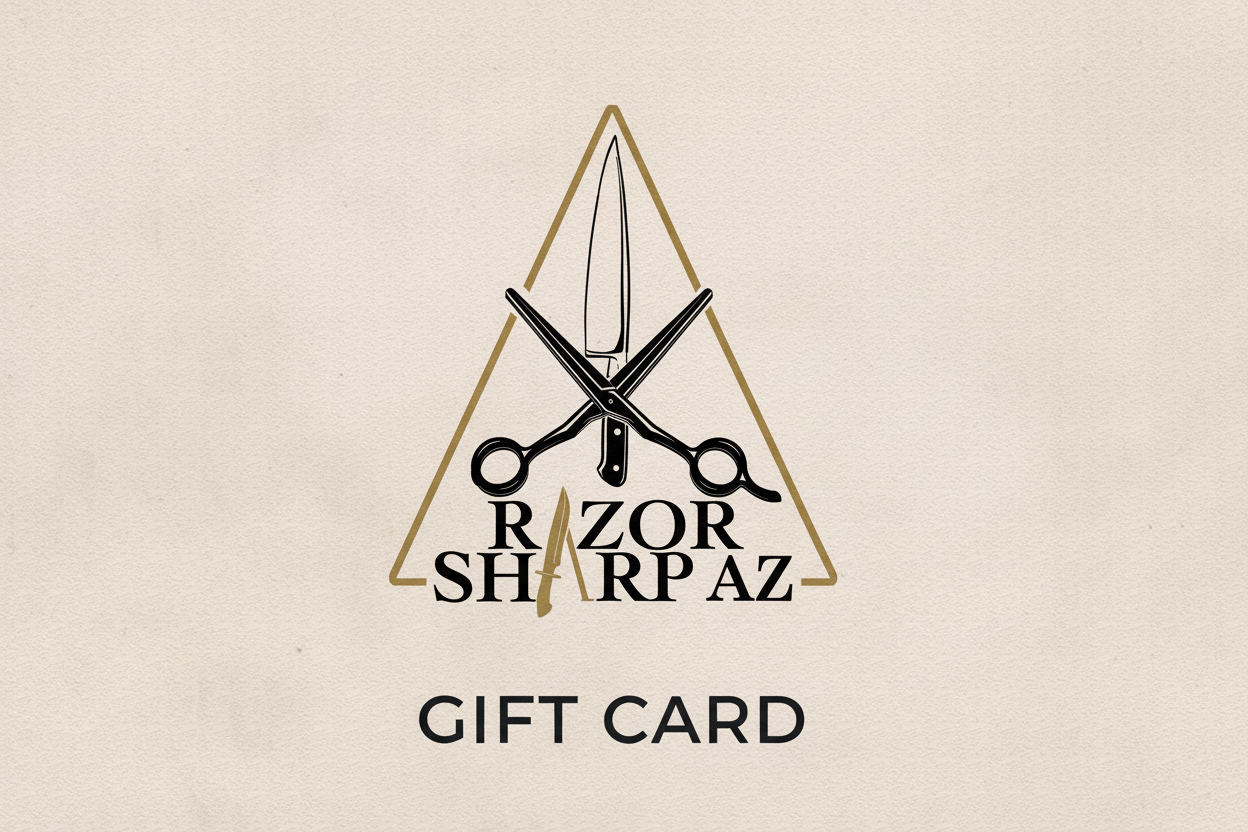 Razor Sharp AZ Gift Card Design - Light Background