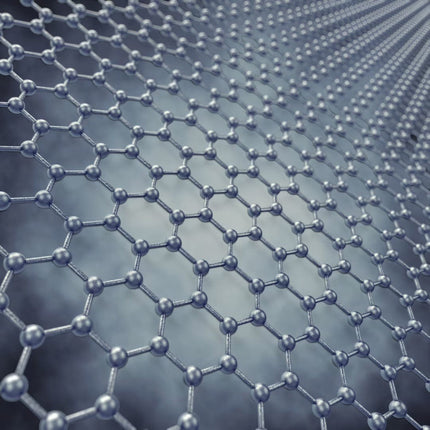 Razor Sharp AZ Gunny Glide graphene molecular structure illustration showing a hexagonal lattice for precision lubricant