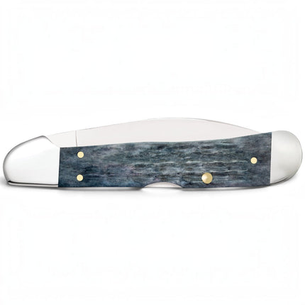 Razor Sharp AZ Case Crandall Jig Pocket Worn Gray Bone CopperLock pocket knife with mirror-polished carbon steel blade