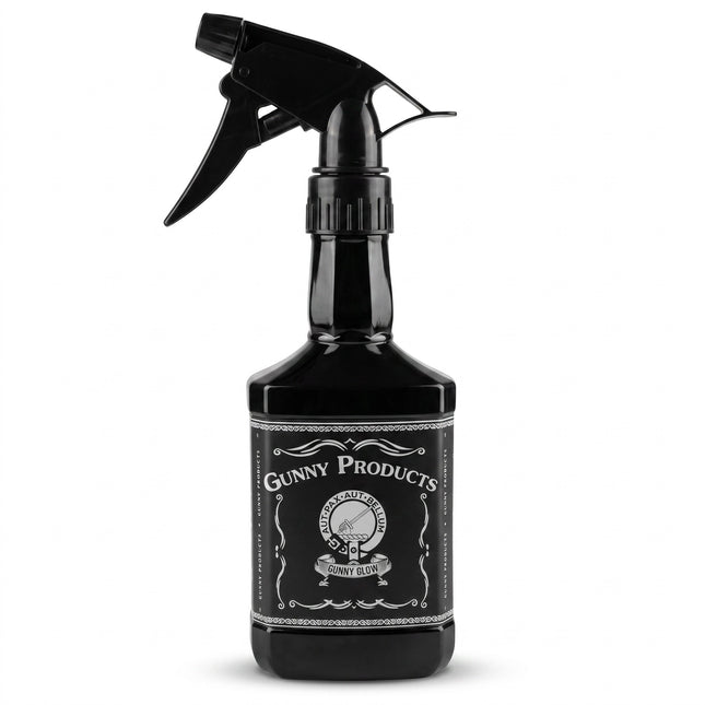 Razor Sharp AZ Gunny Glow 12 oz spray bottle for cleaning knives and tools with a black trigger sprayer