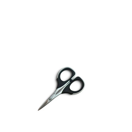 Razor Sharp AZ KAI 7100 4-inch professional stainless steel scissors with black elastomer handles on sewing machine
