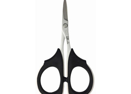 Razor Sharp AZ KAI 7100 4-inch professional scissors with high carbon stainless steel blades and black elastomer handles.