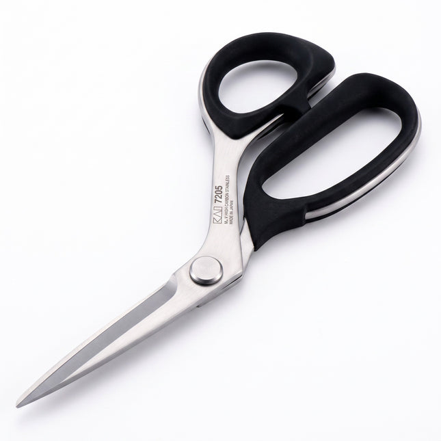 Razor Sharp AZ Kai 7205 8-inch professional shears with high-carbon stainless steel blades and ergonomic black grips.