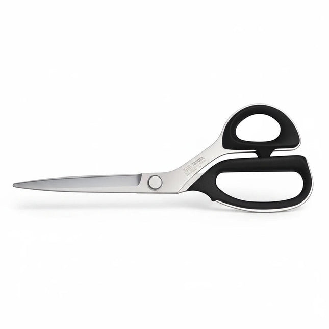 Razor Sharp AZ Kai 7250SL 10" professional slim line shears with black ergonomic handles, made of high carbon stainless steel.