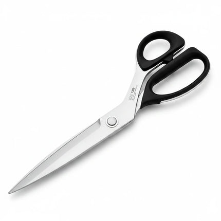Razor Sharp AZ Kai 7300 12-inch professional stainless steel shears with ergonomic black handles for heavy-duty fabric cutting