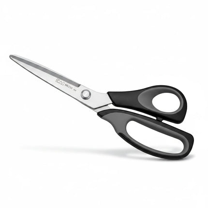 Razor Sharp AZ KAI N5350 9 1/4" pinking scissors with stainless steel blades and soft-grip handles.