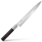 Razor Sharp AZ KAI Wasabi 8-inch Yanagiba sushi knife with a single-beveled stainless steel blade and bamboo-blend handle