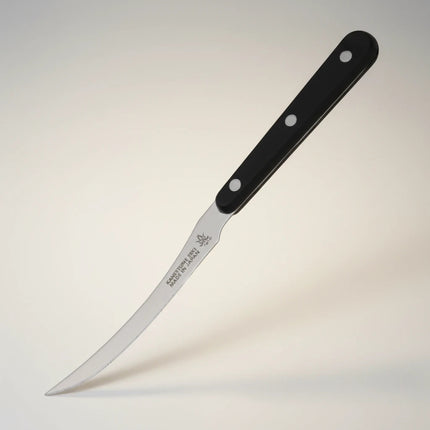 Kanetsune Serrated Tomato Knife – 4.13" Blade, 420J2 Stainless Steel, Full Tang, Black Resin Handle, Made in Japan
