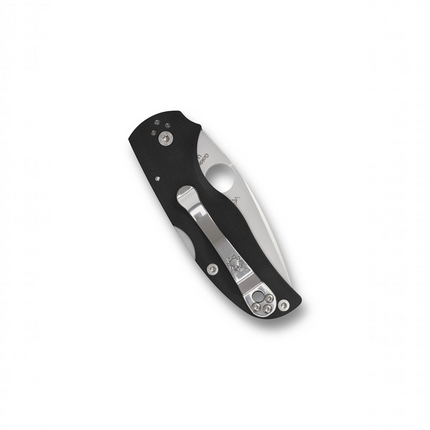 Razor Sharp AZ Native 5 lightweight folding knife with a black handle, black blade, and silver pocket clip.