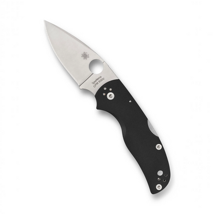 Razor Sharp AZ Native 5 lightweight folding knife with a black textured handle and a plain edge stainless steel blade