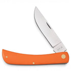 Razor Sharp AZ Case Orange Synthetic Sod Buster folding knife with a stainless steel skinner blade