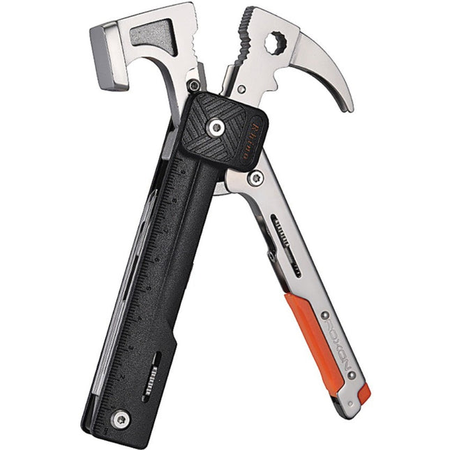 Razor Sharp AZ Roxon Rhino 17-in-1 multitool featuring a hammer head, pliers, and durable black ABS handles.