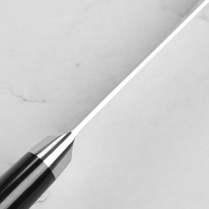 Razor Sharp AZ Shun Classic 9" Master Prep Knife with D-shaped ebony PakkaWood handle and Damascus cladding