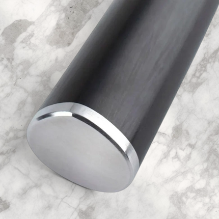 Razor Sharp AZ Shun Classic bread knife handle featuring a moisture-resistant black ebony PakkaWood finish