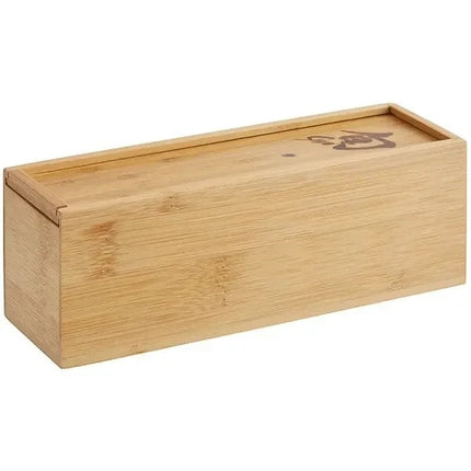 Razor Sharp AZ Shun Knife Care Kit bamboo storage box with logo