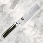 Razor Sharp AZ Shun Classic 6.5-inch Nakiri knife with Damascus steel blade and ebony PakkaWood handle