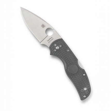 Razor Sharp AZ Spyderco Native 5 folding knife with a grey FRN handle and high-performance Maxamet steel blade.
