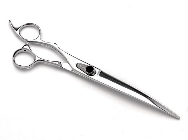 Renegade lefty curve barber beard afro shear