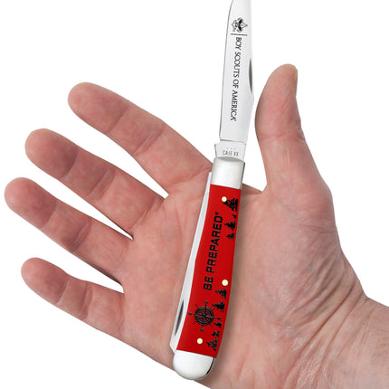 Case CA80500 - Scouting America™  Embellished Smooth Red Synthetic Trapper Trapper Gift Set