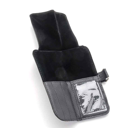 Black two-shear zippered case, open