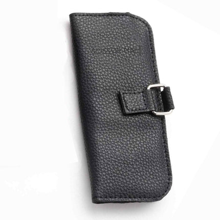 Black two-shear zippered case, closed