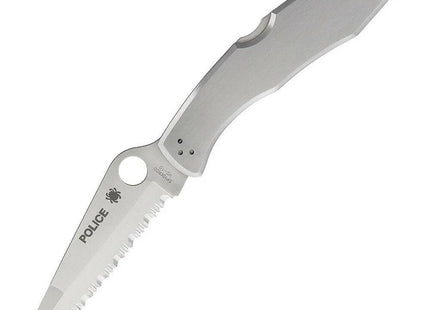 POLICE--STAINLESS STEEL/SPYDEREDGE by Spyderco