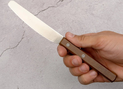 Kanetsune KC343 Kebony Maple Kitchen Spread Fixed Blade Knife With Stainless Steel Blade by Kanetsune