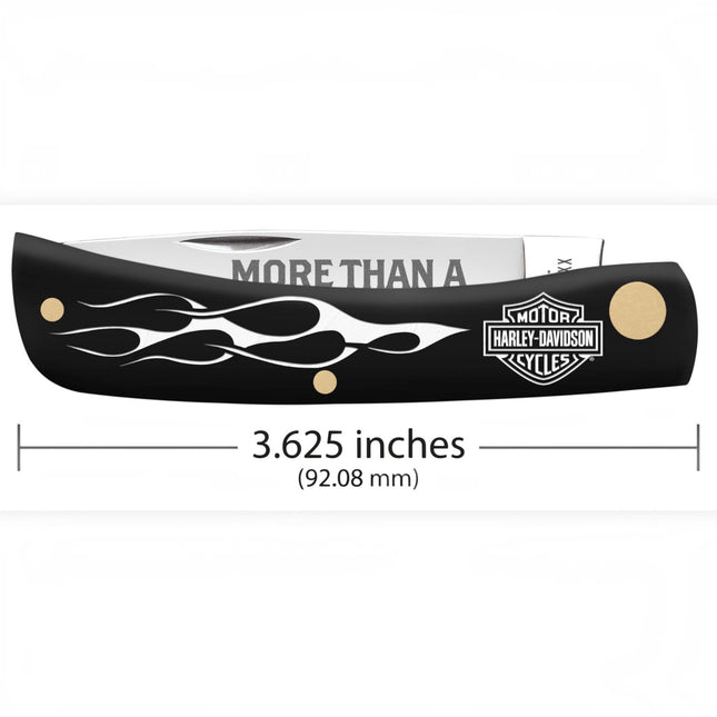 Case x Harley-Davidson Embellished Black Synthetic Sod Buster Jr Pocket Knife