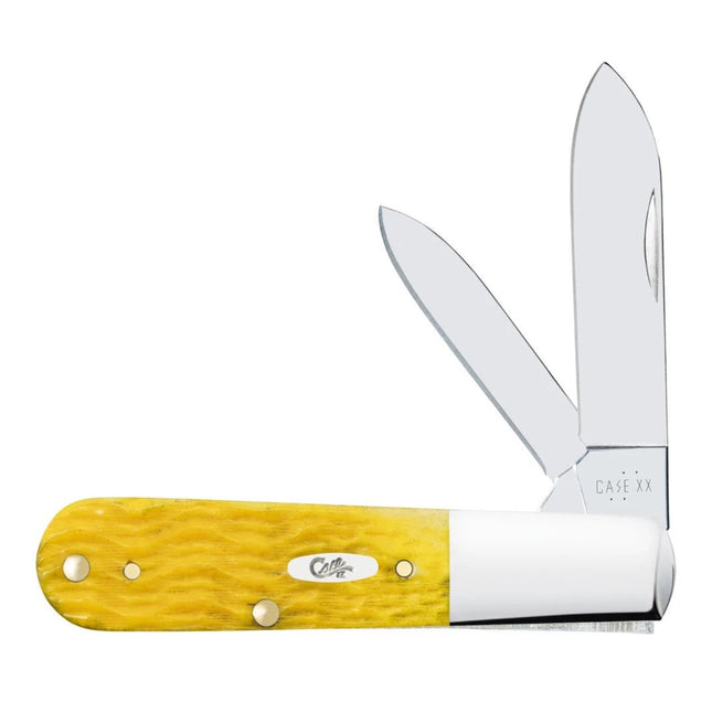 Case Platts Jig Yellow Bone Barlow Pocket Knife – Two-Blade Tru-Sharp Steel