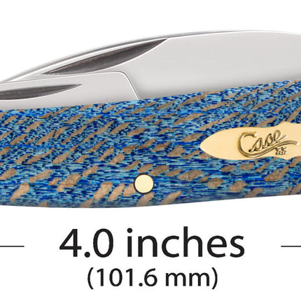 Case® | Smooth Blue Sycamore Wood Seahorse Whittler by caseknives