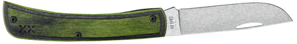 Case Crossroads XR Sod Buster Jr with Green Hornet DymaLux wood handle and stonewashed S35VN blade.