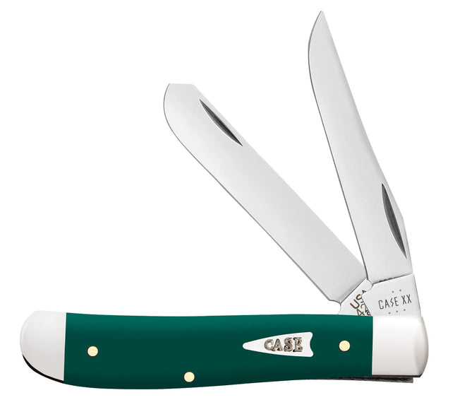 Case XX Knives Mini Trapper Spruce Green Synthetic 64531 Stainless Pocket Knife