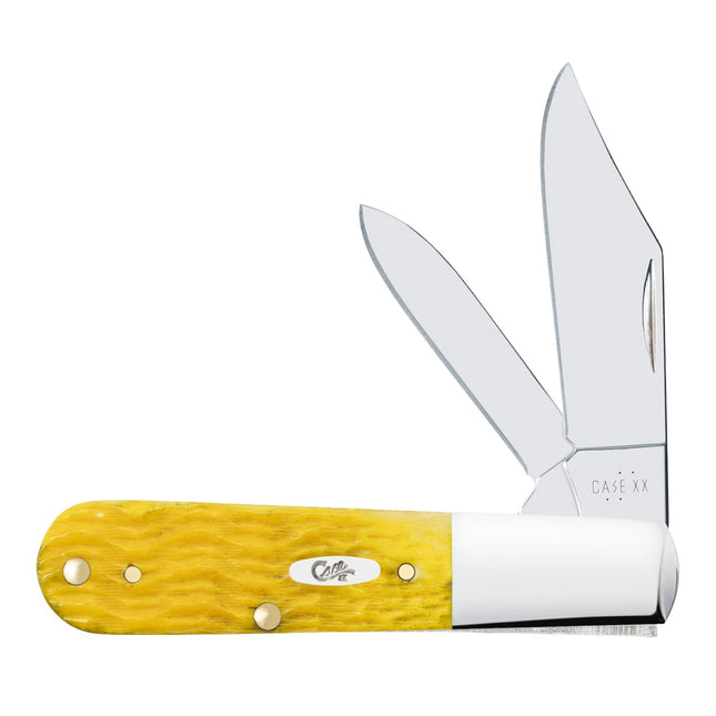 Case Platts Jig Yellow Bone Barlow Pocket Knife – Two-Blade Tru-Sharp Steel
