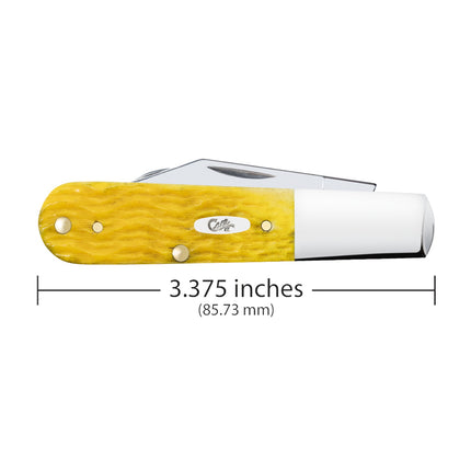 Case Platts Jig Yellow Bone Barlow Pocket Knife – Two-Blade Tru-Sharp Steel