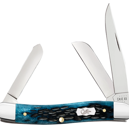 WR Case XX Stockman 51851 Peach Seed Mediterranean Blue Bone Stainless Knife by tennesseecutlery