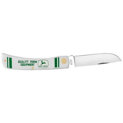 Case® | John Deere Embellished Smooth White Synthetic Sod Buster® Jr by caseknives