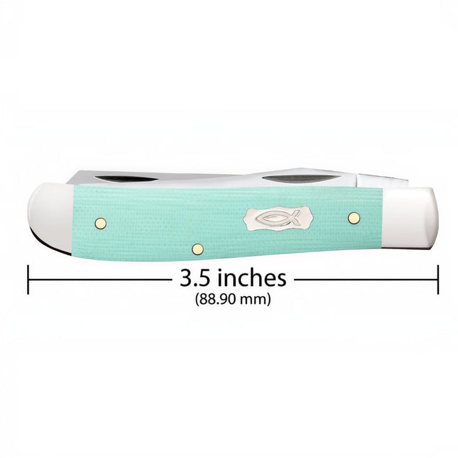 Case® Smooth Tiffany Blue G-10 Mini Trapper Pocket Knife
