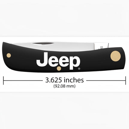 Case® x Jeep® Smooth Black Synthetic Sod Buster® Jr Pocket Knife